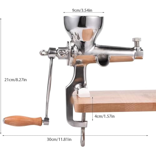 PODEC Manuelle Weizengras-Entsafter, Hand-Weizengras-Entsafter Aus Edelstahl, Multifunktionale, Tragbare Hand-Langsam-Entsafter Mit Tischklemme, Für Weiches Obst, Gemüse, Blattgrün 6 PODEC Manuelle Weizengras-Entsafter, Hand-Weizengras-Entsafter Aus Edelstahl, Multifunktionale, Tragbare Hand-Langsam-Entsafter Mit Tischklemme, Für Weiches Obst, Gemüse, Blattgrün