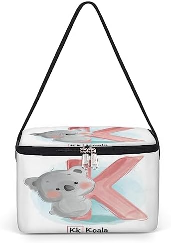 Miniatura 2 de Almuerzo aislado estilo koala con alfabeto para mujer, reutilizable, bolsa cuadrada de comida para adultos y hombres, lonchera para trabajo, viajes,