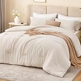 Love's cabin Beige Twin/Twin XL Comforter Set, 2-Piece Prewashed Bed Set with 1 Comforter (66 x 90 in) & 1 Pillowcase, Lightweight & Breathable for All Seasons