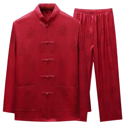 Costume style chinois en soie glacée pour vos séances de tenue de matinée en automne