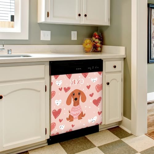 Funda de lavavajillas con perros salchicha para cocinas alegres 5