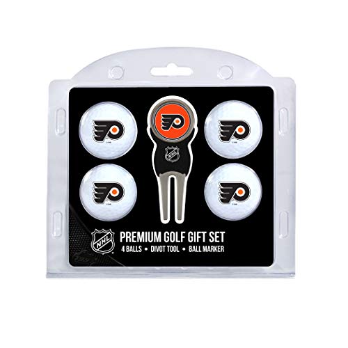 Team Golf Nhl Philadelphia Flyers Regulation Size Golf Balls (4 Count) & Divot Tool With Removable Double-Sided Magnetic Marker #TOP7