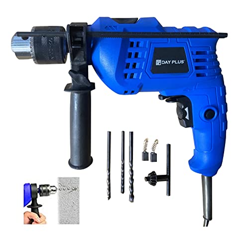 850W Schlagbohrmaschine Bohrmaschine, 2 in 1 Hammer & Schlagbohr, mit Drehgriff, variable Drehzahl, Bohren in Holz, Stahl, Beton, Mauerwerk