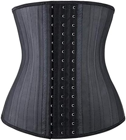 YIANNA Waist Trainer Women 4 Hooks Latex Tummy Control Corset Body Shaper Cincher Girdle For Slimming Sport