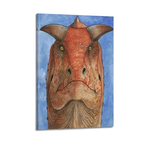 Poster tête de dinosaure moderne cadre toile déco murale salon