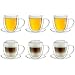 Produktbild Creano 6 doppelwandige 250 ml Glas-Thermotassen mit Untersetzer, Glas-Teetasse/Kaffeetasse mit Schwebeeffekt, Glastasse mit Henkel und Untersetzer im Geschenkkarton - 6er Set
