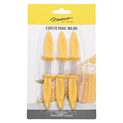 Mimo Style Conjunto de Espetos Para Milho Feito De Silicone Com a Ponta em Aço Inoxidável. Protege S