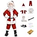 Nsddm Boys Santa Costume Christmas Costumes Santa Claus Cosplay Party Suit for Boy Kids Children 9PCS (Large)