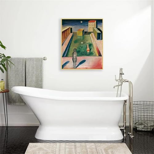 Impression sur toile Max Ernst Noyé dans l'eau avec cadre doré 70x60cm - 5