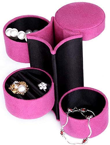 Vajin 3 in 1 Mini Three Layers Round Jewelry Cosmetic Box
