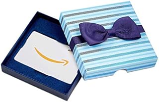 Amazon.co.uk Gift Card in a Blue Bow Tie Box