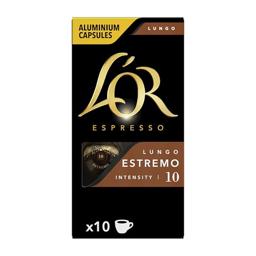 L'OR Espresso Cápsulas de Café Lungo Extremo | Intensidad 10 | 100 Cápsulas Compatibles Nespresso (R)* - Amazon Exclusive - Amazon Exclusive