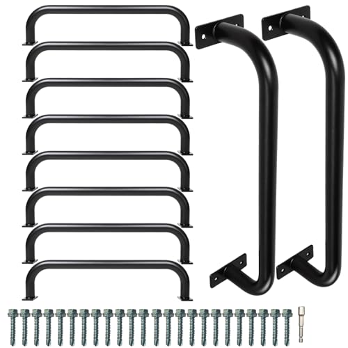 10 Pcs 17”Metal Playground Safety Handles, Non-Slip Grab Bars for Kids Playsets, Indoor Ceiling Grab Bars and Outdoor Monkey Bars Playgrounds Climbing Frames,Treehouses and Wall ladders