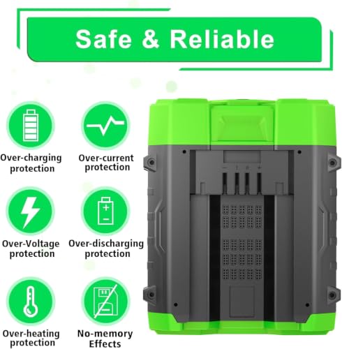 BOTKK 2 Pack 5.2Ah Replacement for EGO 56V Battery for BA2800T BA2800 BA4200T BA4200 BA3360T BA2240T BA1400T BA1400 BA1120 Compatible with EGO Battery 56V Lithium Ion Batteries by BOTKK - Used condition - Image 4