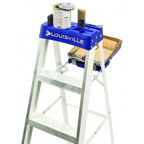 Louisville Ladder 6-Foot Aluminum Step Ladder with Molded Pail, 250-Pound Load Capacity, Type I, AS2106