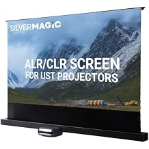ALR/CLR Motorized Floor Rising Projector Screen for UST Projectors 120, 95% Ambient Light Rejecting, 4K/8K Ultra HD, Active 3D, for Home Theater Living Room Bedroom Office