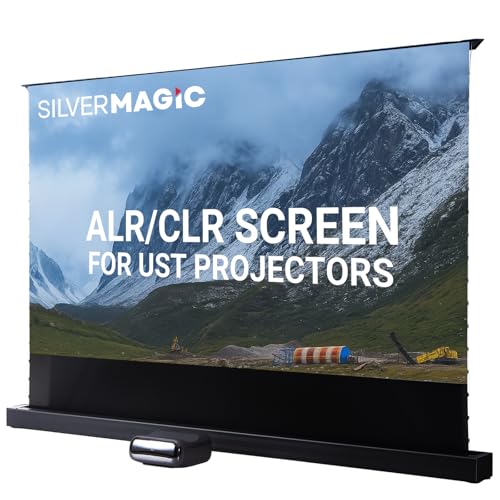 Motorized 100” Ambient Light-Rejecting Projector Screen