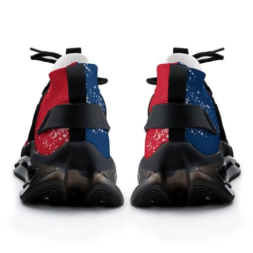 Retro Dominican Republic Flag Running Shoes for Men Low Top Athletic Training Shoe Sports Walking Shoes Non-Slip Gym Sneakers 6