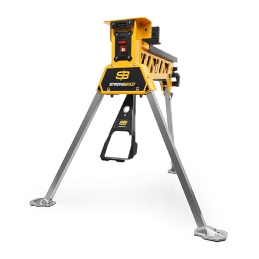 STRONGBOLD S1 Mobiler Spannbock - Werkbank klappbar mit Schraubstock, 10 kN Spannkraft, 95 cm Spannweite, 250 kg Tragkraft, mit Fußpedal für sichere Bedienung