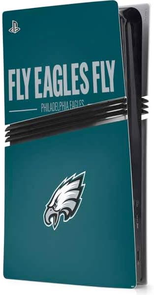 Skinit Decal Gaming Skin Compatible with PS5 Pro Console - Officially Licensed NFL Philadelphia Eagles Team Motto Design