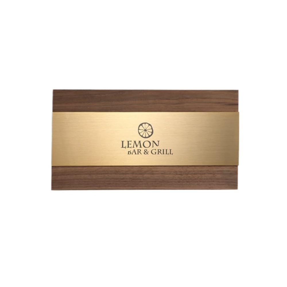 Letrero de madera personalizado para puerta – Placa personalizada de oficina o estudio en casa – Placa de identificación premium o letrero de número de casa para negocios, entrada o uso en la pared