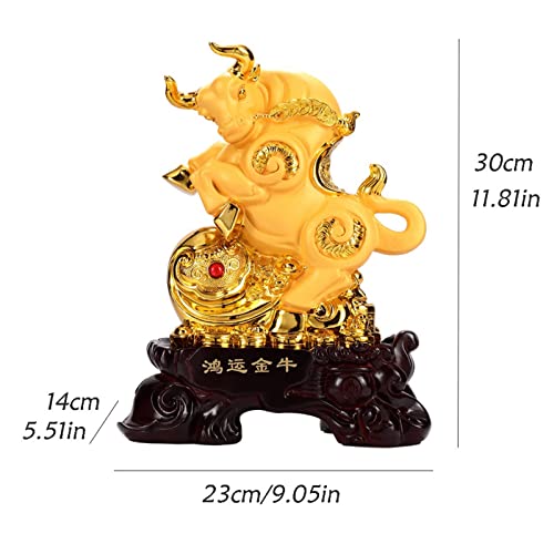 Ornements Feng Shui de bétail : statuette de décoration pour salon et bureau