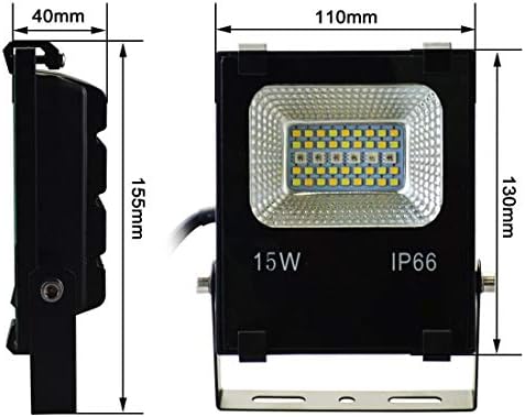 Jayool LED Floodlight Outdoor,15W Colour Changing Flood Lights with Remote, 120 RGB Colours, Warm White and Cool White Adjustable, Waterproof IP66, UK 3-Plug