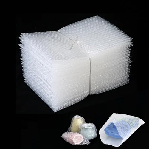 8 x 10inch Clear Bubble Out Bag Pouches, Yision 50PCS Protective Bubble Cushion Wrap Bag, Double Wall Shockproof Bubble Pouches Bag for Moving, Shipping and Storage