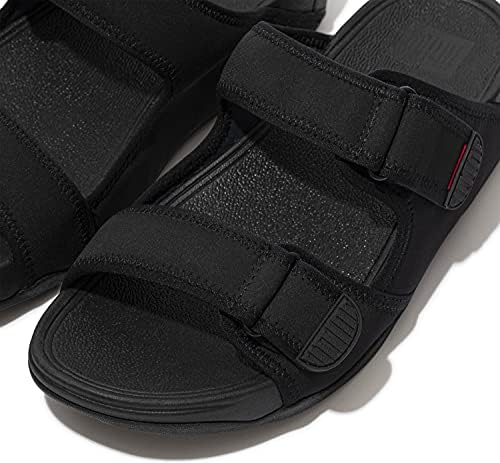 Amazon.com | FitFlop Men's Gogh Moc Slide Sandal, All Black - 9 M
