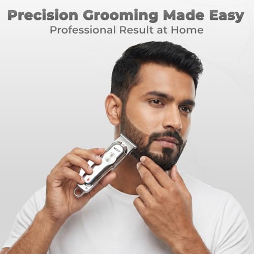 Image of VGR V-071 Professional Beard Trimmer For Men, 2X Fast Charging, USB Type C, 120 Min Runtime, Hair Trimmer, Shaving Machine, Cordless Beard, 3 length Settings, 1 Year Warranty (Silver)