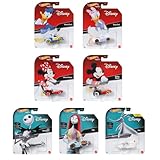 Hot Wheels Disney Character Cars Complete Set of 7 – HKV23‑956C | Mickey, Minnie, Donald, Daisy, Jack Skellington, Sally & Zero | 1:64 Scale Die‑Cast Vehicles – Mattel Ages 3+