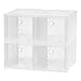 IRIS High Clear Pull Down Front Access Shoe Box, 4 Pack