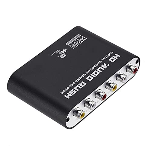 Image of 5.1 /2.1 HD Audio Rush Digital Sound Decoder Converter, Optical SPDIF, Coaxial Dolby AC3 DTS Stereo(R /L) to 5.1CH 2.1CH Analog Audio for PS3, STB, DVD, HD Player, Xbox 360 and More