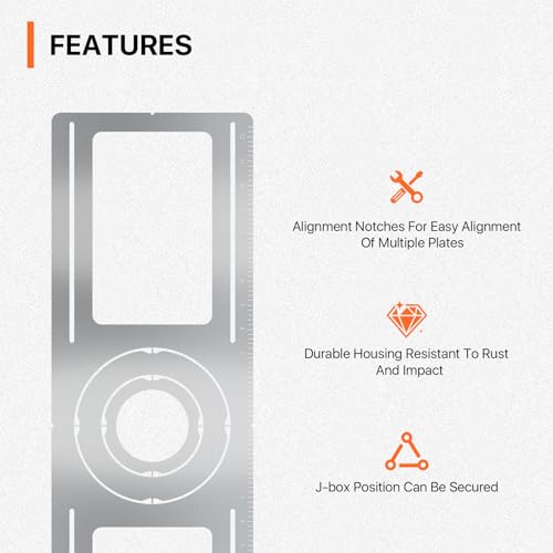 image for Anyhome 24 Pack New Construction Mounting Plate Round Hole 3