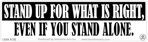Autocollant pour pare-chocs Stand Up sticker voiture citation inspirante