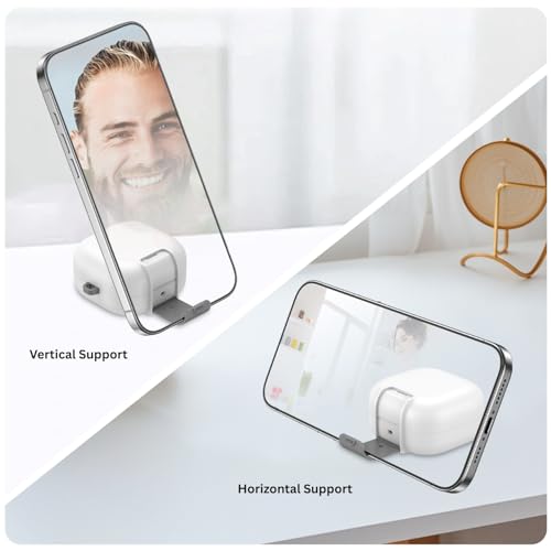 Image of Oboe Aegis Case 'Compatible with' Samsung Galaxy Buds 4 & 4 Pro Case with Phone Stand & Keyring (White) [Buds & ChargingCase NOT Included]