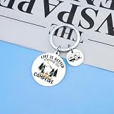 UVIBEW Camper Keychain Camper Accessories Rv Gifts for Women Men Camping Gifts for Women Cool Things for Rv Camping Camping Accessories for Campers Cool Stuff For Campers