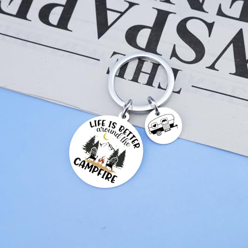 UVIBEW Camper Keychain Camper Accessories Rv Gifts for Women Men Camping Gifts for Women Cool Things for Rv Camping Camping Accessories for Campers Cool Stuff For Campers