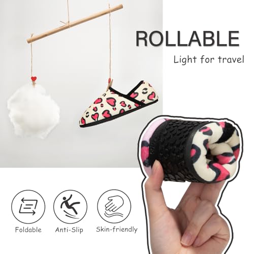 Image of ATHMILE House Slippers for Women Men Indoor Barefoot House Shoes Soft Socks | Furry Slip on Cozy Comfy Flexible Machine Washable Home Bedroom Travel Hospital Yoga Gifts for Mom Grandma