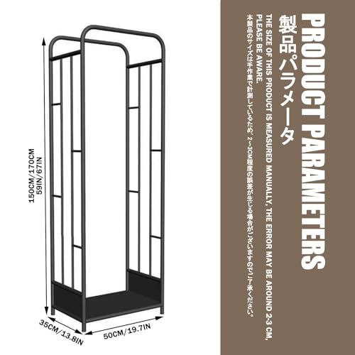 Support à bûches en fer forgé robuste au design durable pour intérieur - 3