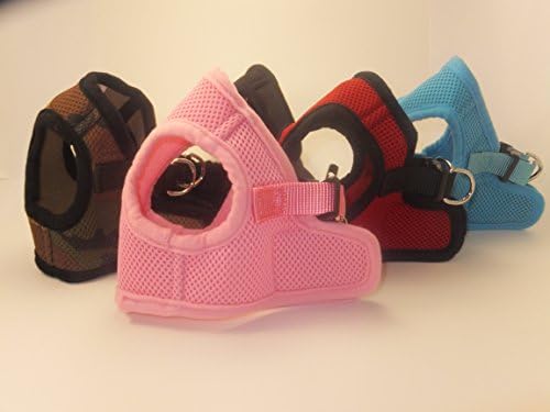 Snazzi Pet Soft Mesh Comfy Step in Dog Vest Harness Tiny XS Small Med Dogs 2-16 lbs Teacup Mini Toy Puppy (Baby Pink, LG 16"-17.5" 9-12 lbs)
