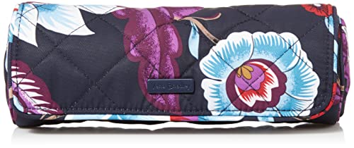 Vera Bradley Women's Performance Twill On a Roll Makeup Brush & Pencil Case Bag, Mayfair in Bloom, One Size
