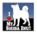 I Love My Shiba Inu! ~ High Quality Vinyl Dog Window Decal