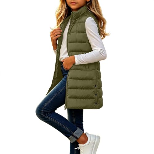 Puffer Vest Girls Zip Up Quilted Lightweight Puffy Coats for 3-14 Years - image 5
