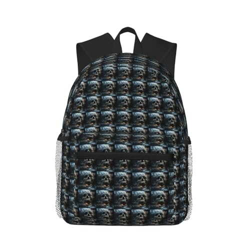 Sac à dos horreur imprimé crâne doté d'une bandoulière ergonomique anti-fatigue