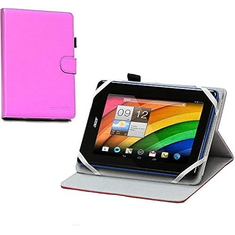 Navitech Purple Faux Leather Case Cover - Compatible With TCL Tab 10 HD 10.1" Tablet Tablet Cover