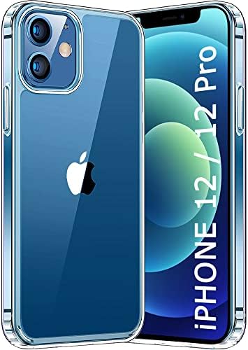TheGiftKart Ultra-Hybrid Crystal Clear Back Case Cover for iPhone 12/12 Pro | Shockproof Design | Hard Back Cover Case for iPhone 12/12 Pro (PC & TPU, Transparent)