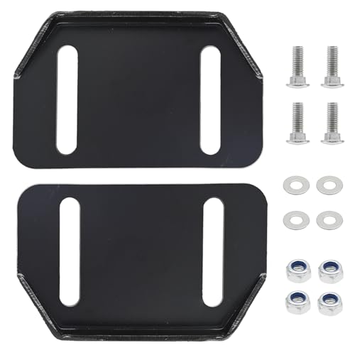 NIMTEK 2 Pcs 784-5580 Snowblower Skids Shoes with Mounting Hardware Kits Fits Cub Cadet Yardman Troy Bilt Craftsman Snowblower Heavy Duty Metal Slide Plate Skids Shoes