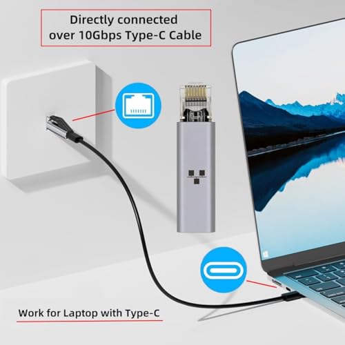 Image of WISTAR USB C to Ethernet Adapter,1Gbps RJ45 Male to USB-C Female Network Portable Converter,Type C to RJ45 Network Internet LAN Adapter for Travel /Office, Compatible with Daily Charging Cables