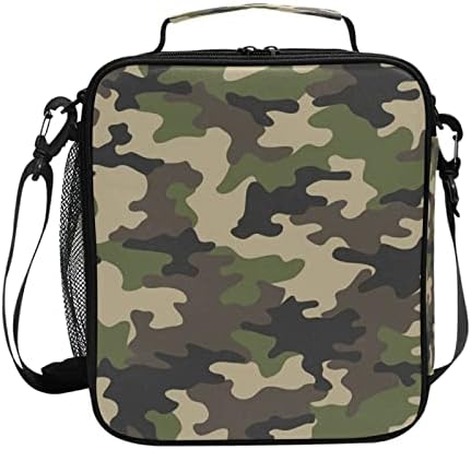 TropicalLife Camouflage Military Lunch Bag for Kids Girl Boy Insulated Lunch Box Portable Bento Bag Reusable Thermal Tote Cooler Bag Leakproof Picnic Lunch Bag for School
